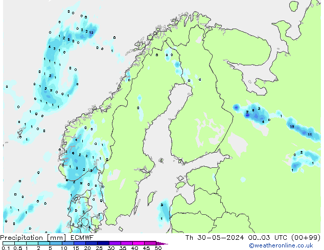 Precipitation ECMWF Th 30.05.2024 03 UTC