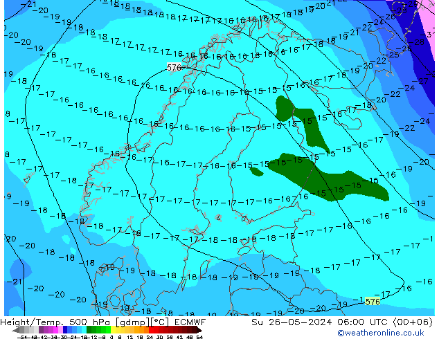 Z500/Rain (+SLP)/Z850 ECMWF So 26.05.2024 06 UTC