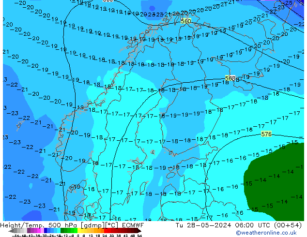 Z500/Rain (+SLP)/Z850 ECMWF mar 28.05.2024 06 UTC