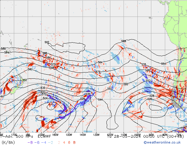 T-Adv. 500 hPa ECMWF mar 28.05.2024 00 UTC