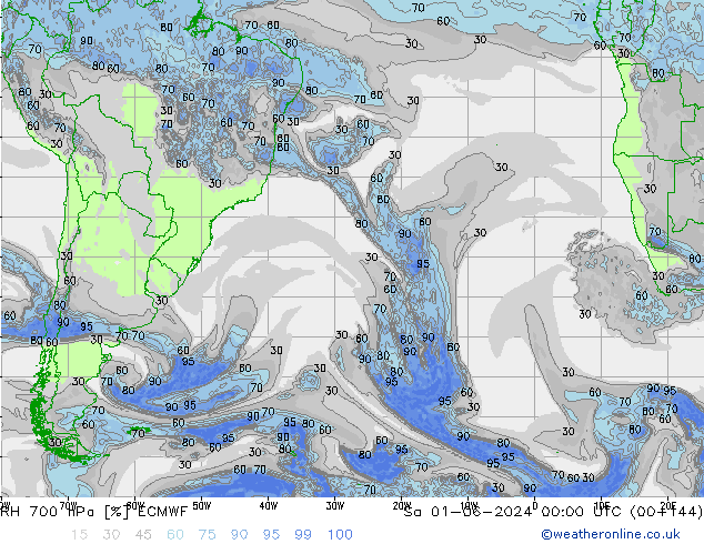 RV 700 hPa ECMWF za 01.06.2024 00 UTC