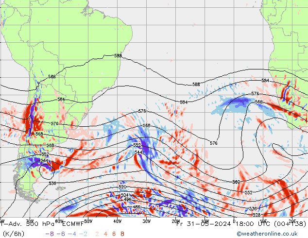 T-Adv. 500 hPa ECMWF  31.05.2024 18 UTC