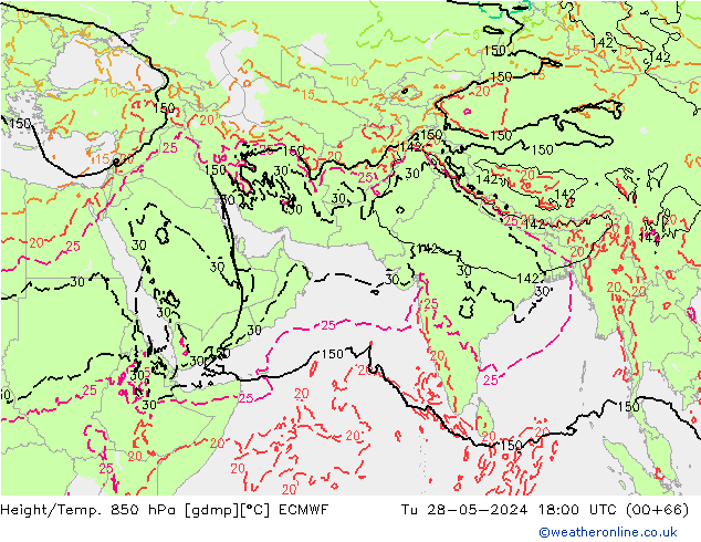 Z500/Rain (+SLP)/Z850 ECMWF Di 28.05.2024 18 UTC