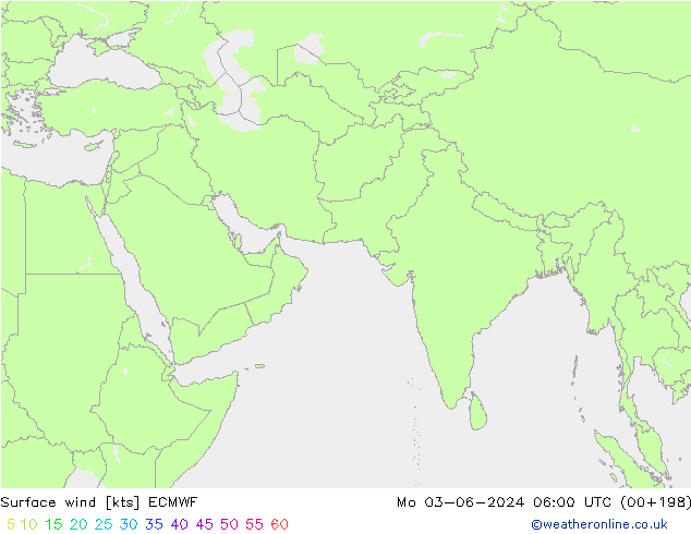 ветер 10 m ECMWF пн 03.06.2024 06 UTC