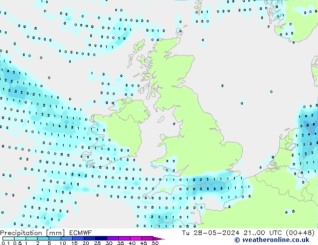 Precipitación ECMWF mar 28.05.2024 00 UTC