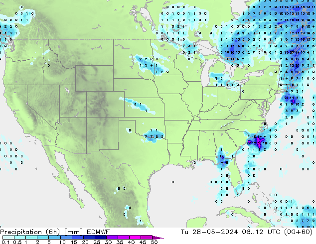 Z500/Rain (+SLP)/Z850 ECMWF Tu 28.05.2024 12 UTC