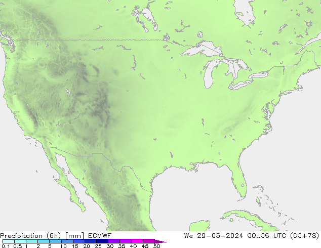 Yağış (6h) ECMWF Çar 29.05.2024 06 UTC