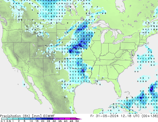 opad (6h) ECMWF pt. 31.05.2024 18 UTC