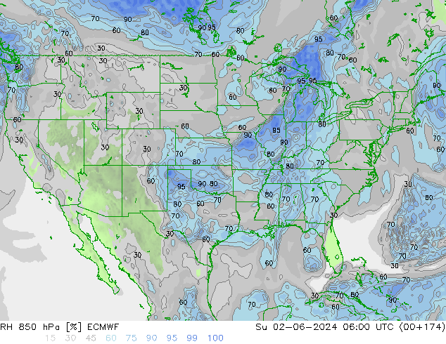 RV 850 hPa ECMWF zo 02.06.2024 06 UTC