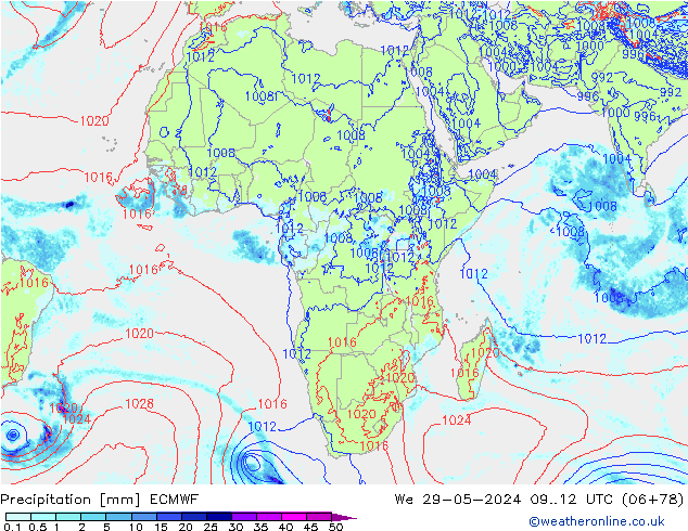 Yağış ECMWF Çar 29.05.2024 12 UTC