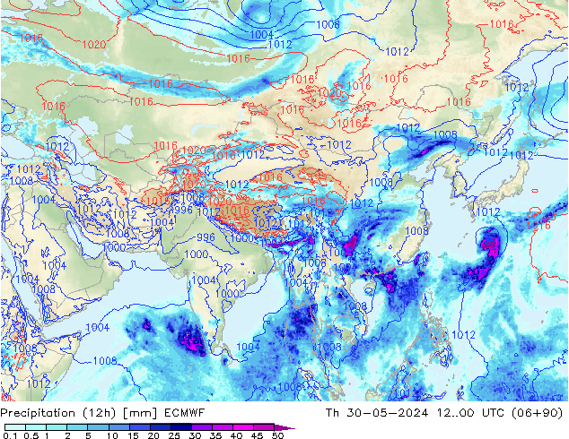 Yağış (12h) ECMWF Per 30.05.2024 00 UTC