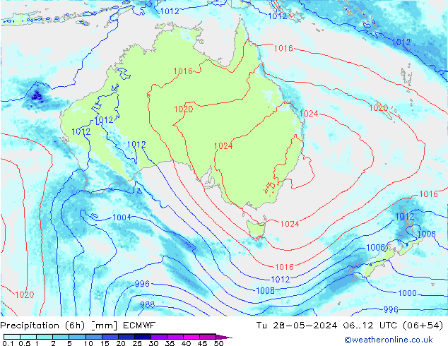 Z500/Yağmur (+YB)/Z850 ECMWF Sa 28.05.2024 12 UTC