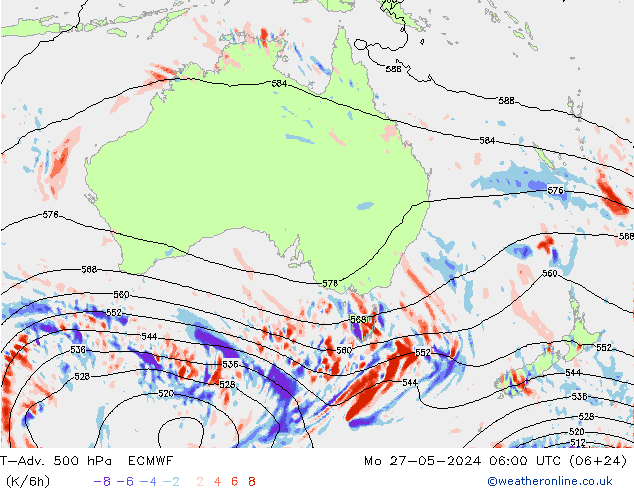 T-Adv. 500 hPa ECMWF  27.05.2024 06 UTC