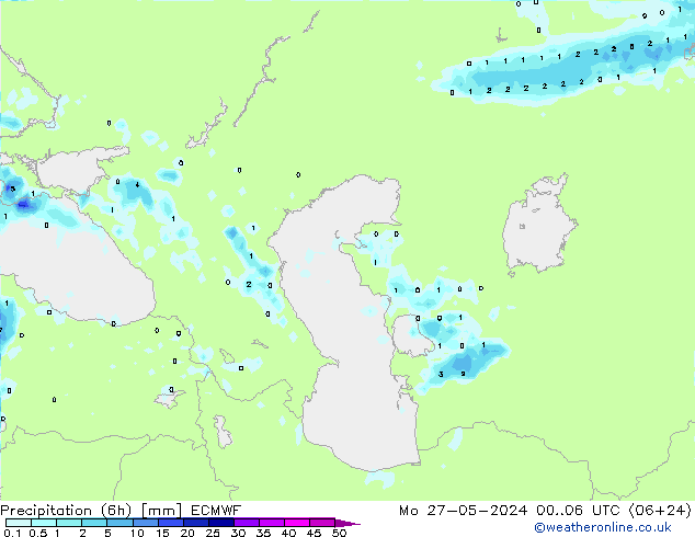 Z500/Rain (+SLP)/Z850 ECMWF Mo 27.05.2024 06 UTC