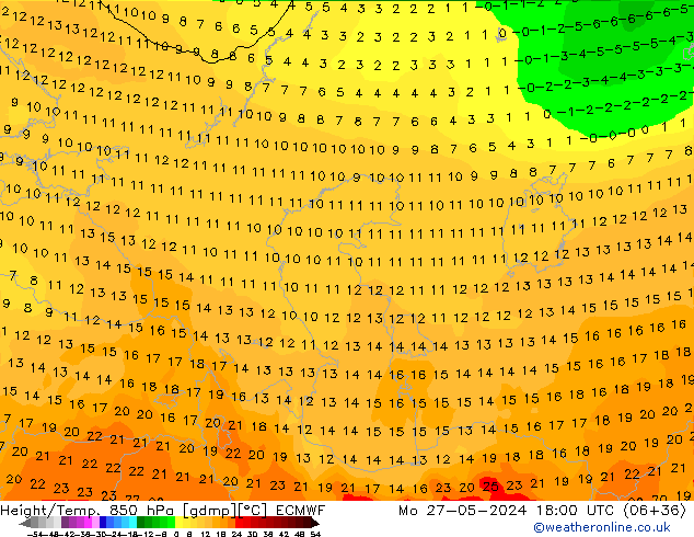 Z500/Rain (+SLP)/Z850 ECMWF lun 27.05.2024 18 UTC