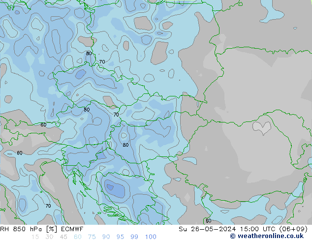 RH 850 hPa ECMWF Su 26.05.2024 15 UTC