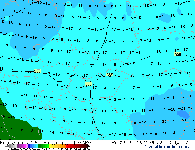 Z500/Regen(+SLP)/Z850 ECMWF wo 29.05.2024 06 UTC