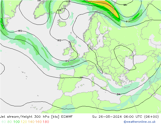 高速氣流 ECMWF 星期日 26.05.2024 06 UTC