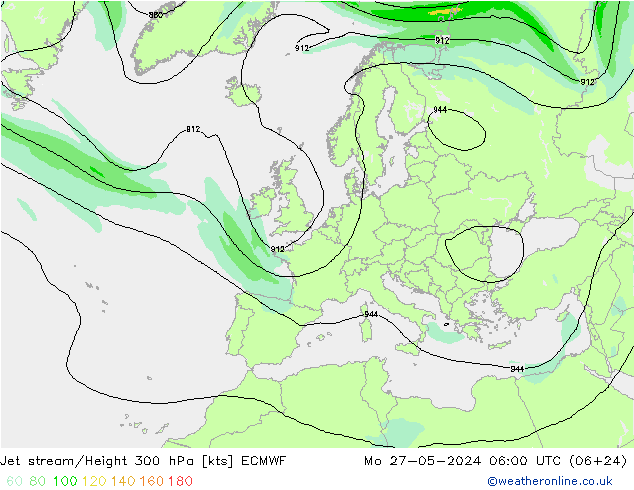 Jet Akımları ECMWF Pzt 27.05.2024 06 UTC