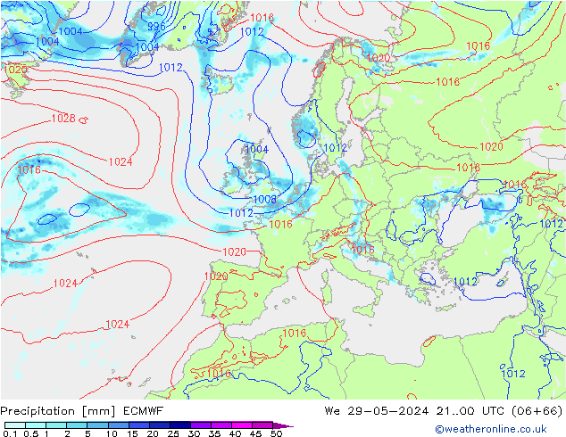 Yağış ECMWF Çar 29.05.2024 00 UTC