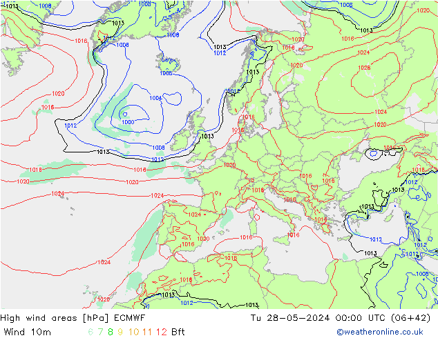 Sturmfelder ECMWF Di 28.05.2024 00 UTC