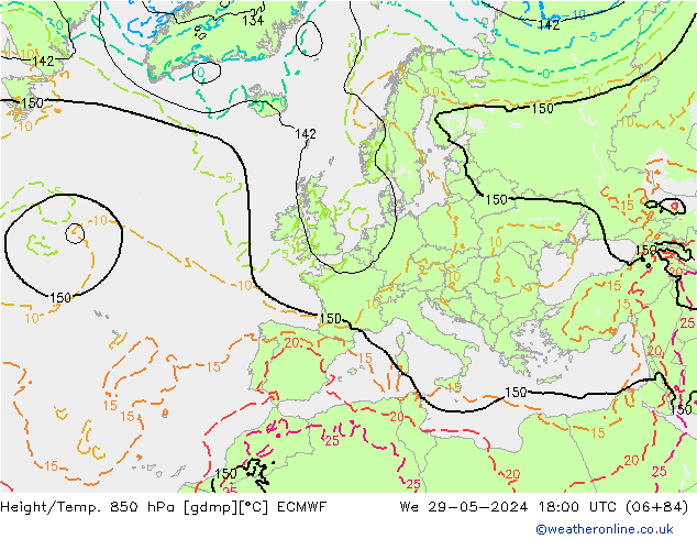 Z500/Regen(+SLP)/Z850 ECMWF wo 29.05.2024 18 UTC