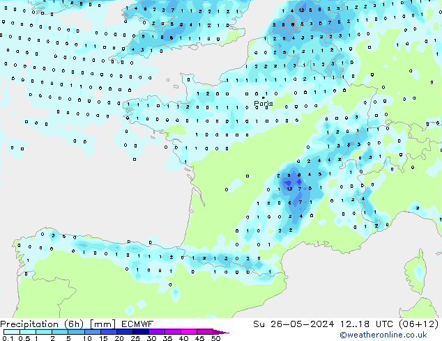 Z500/Regen(+SLP)/Z850 ECMWF zo 26.05.2024 18 UTC