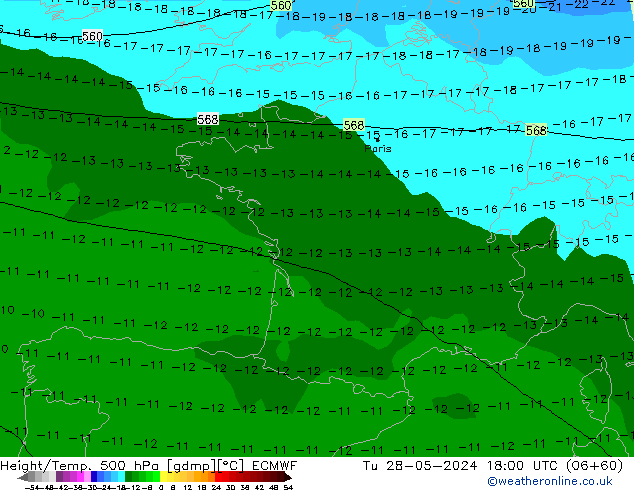 Z500/Rain (+SLP)/Z850 ECMWF Di 28.05.2024 18 UTC