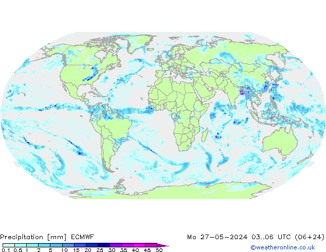 Precipitation ECMWF Mo 27.05.2024 06 UTC