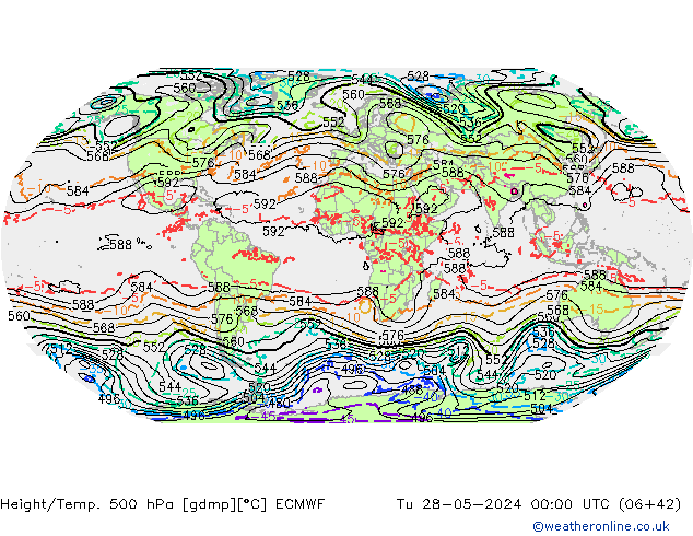 Z500/Rain (+SLP)/Z850 ECMWF mar 28.05.2024 00 UTC