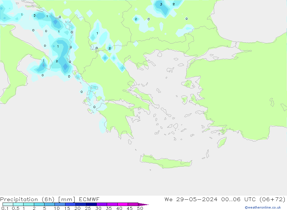 Z500/Rain (+SLP)/Z850 ECMWF Qua 29.05.2024 06 UTC