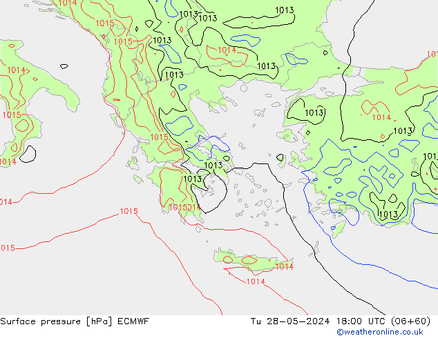 Surface pressure ECMWF Tu 28.05.2024 18 UTC