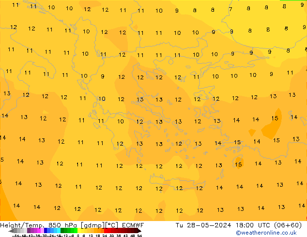 Z500/Rain (+SLP)/Z850 ECMWF mar 28.05.2024 18 UTC