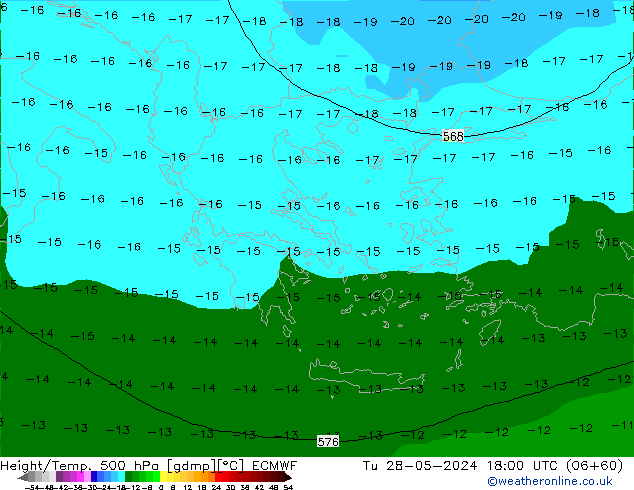 Z500/Rain (+SLP)/Z850 ECMWF mar 28.05.2024 18 UTC