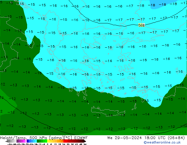 Z500/Rain (+SLP)/Z850 ECMWF  29.05.2024 18 UTC