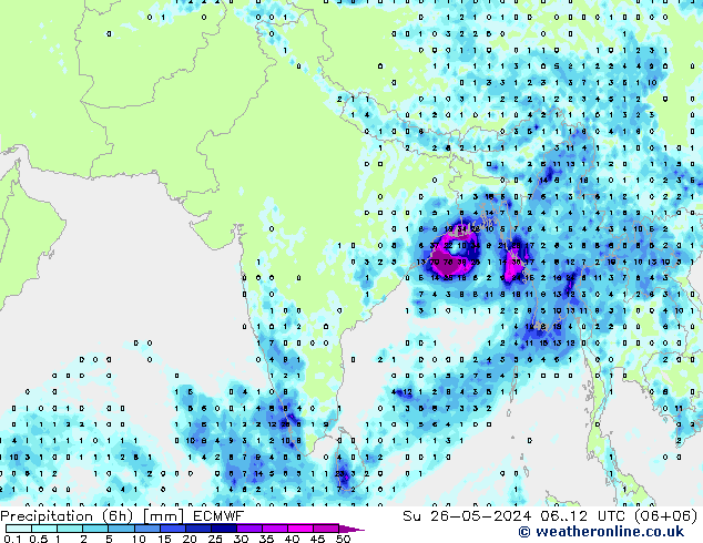 Z500/Rain (+SLP)/Z850 ECMWF Ne 26.05.2024 12 UTC