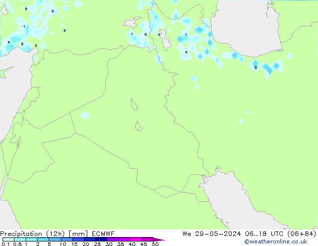 Nied. akkumuliert (12Std) ECMWF Mi 29.05.2024 18 UTC