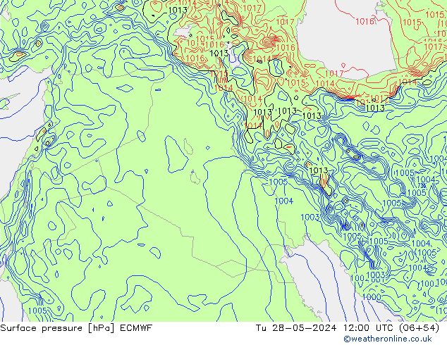 pression de l'air ECMWF mar 28.05.2024 12 UTC