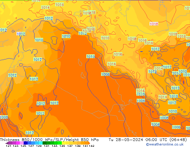 850-1000 hPa Kalınlığı ECMWF Sa 28.05.2024 06 UTC