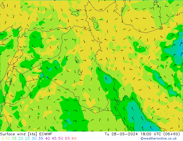 Vento 10 m ECMWF Ter 28.05.2024 18 UTC