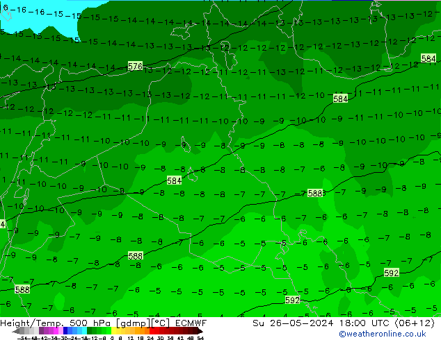 Z500/Regen(+SLP)/Z850 ECMWF zo 26.05.2024 18 UTC