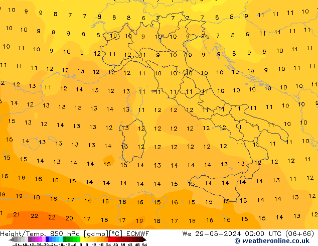 Z500/Rain (+SLP)/Z850 ECMWF We 29.05.2024 00 UTC