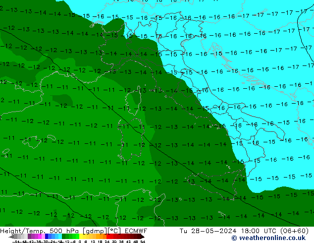 Z500/Rain (+SLP)/Z850 ECMWF Tu 28.05.2024 18 UTC