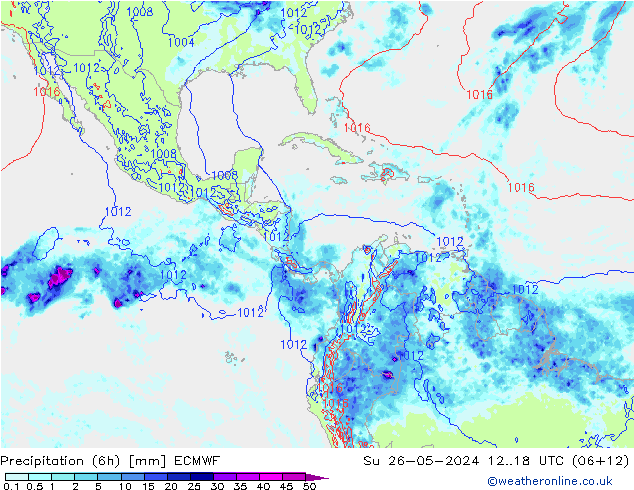 Z500/Rain (+SLP)/Z850 ECMWF Su 26.05.2024 18 UTC