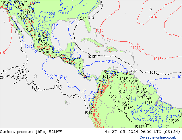 Yer basıncı ECMWF Pzt 27.05.2024 06 UTC