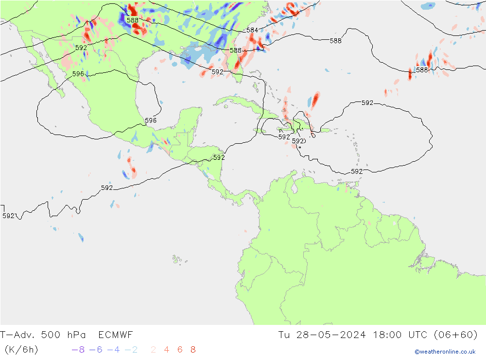 T-Adv. 500 hPa ECMWF di 28.05.2024 18 UTC