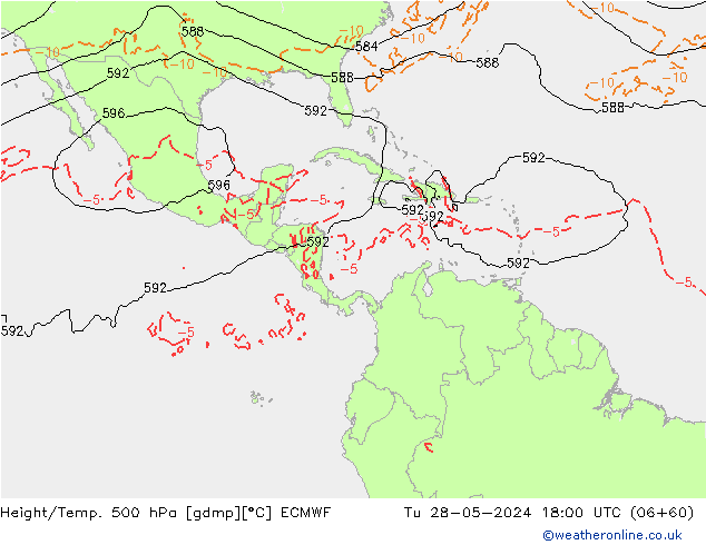 Z500/Rain (+SLP)/Z850 ECMWF Ter 28.05.2024 18 UTC