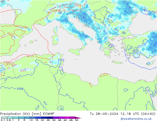 Z500/Rain (+SLP)/Z850 ECMWF mar 28.05.2024 18 UTC