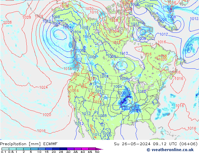 Yağış ECMWF Paz 26.05.2024 12 UTC