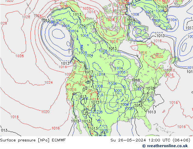 Surface pressure ECMWF Su 26.05.2024 12 UTC